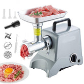 Electric Meat Grinder, 5 Lb/Min Capacity, 575W(800W MAX) Industrial Meat Mincer with Blade, Grinding Plate, Sausage Stuffing Blade and 3 Tubes, Aluminum Commercial Meat Grinder